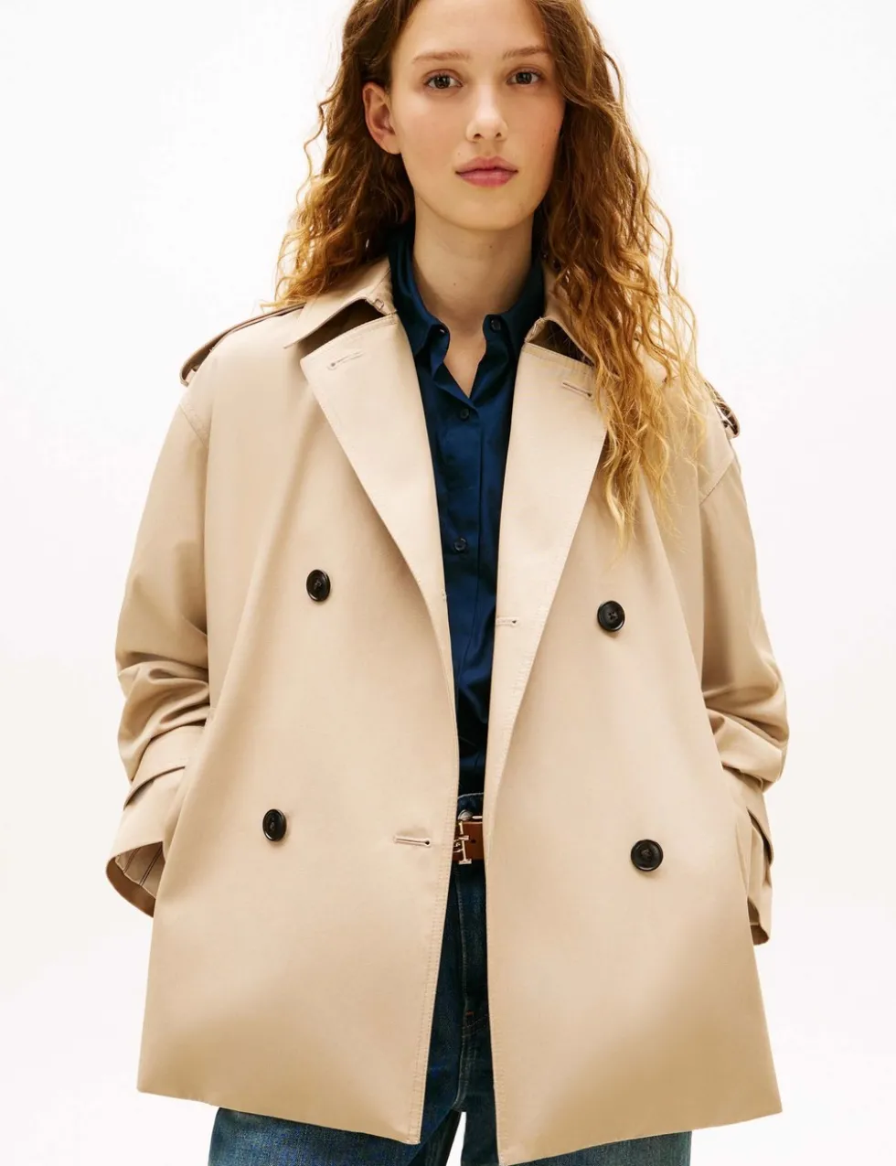 Pure Cotton Short Trench Coat
