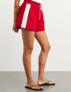 Pure Cotton Side Stripe High Waisted Shorts