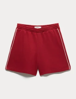 Pure Cotton Side Stripe Jogger Shorts