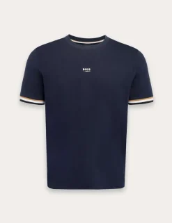 Pure Cotton Signature Stripe Detail T-Shirt