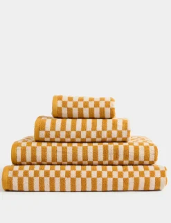 Pure Cotton Simple Geometric Towel