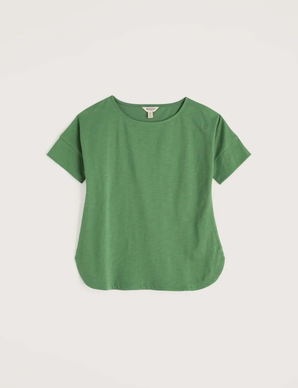 Pure Cotton Slash Neck Relaxed T-Shirt