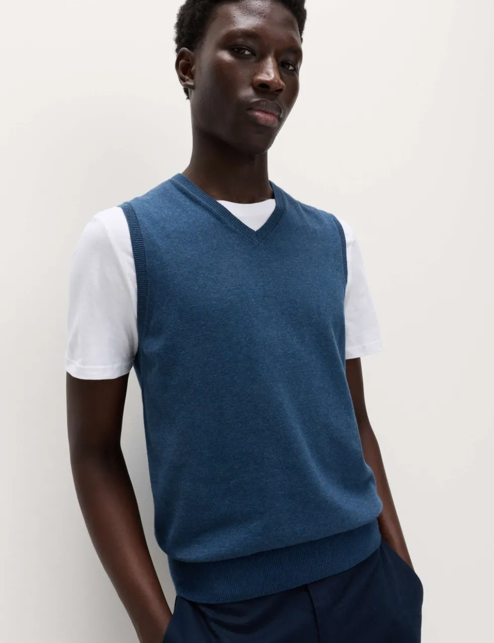 Pure Cotton Sleeveless Jumper