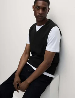 Pure Cotton Sleeveless Jumper