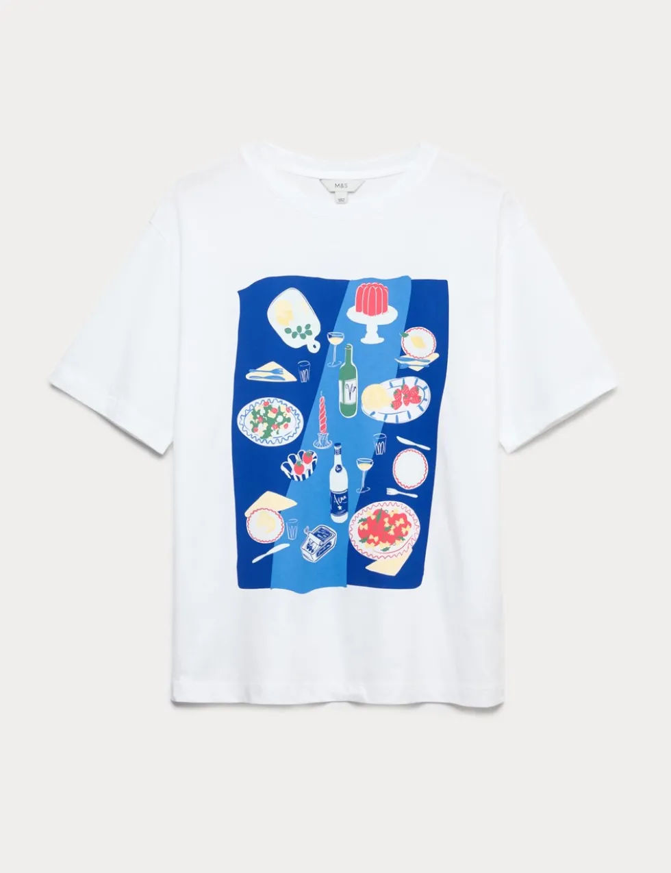 Pure Cotton Slogan Oversized T-Shirt