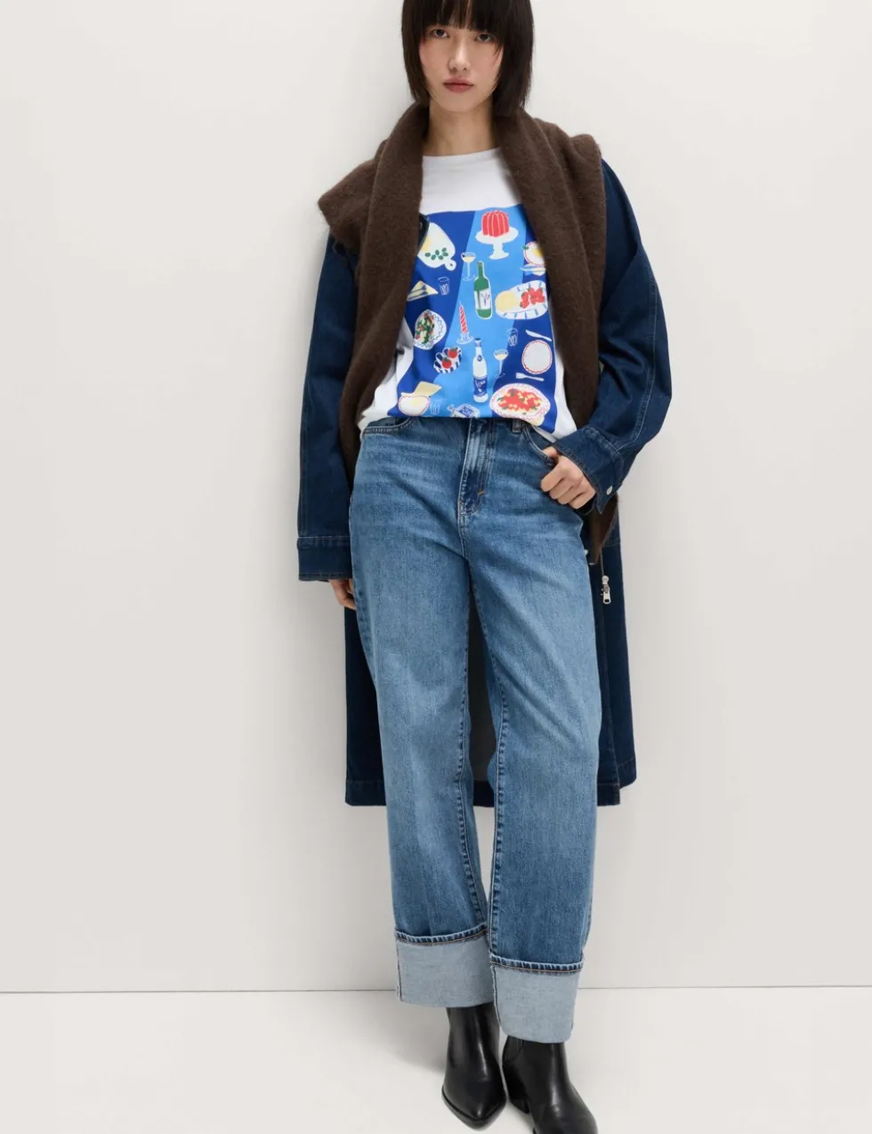 Pure Cotton Slogan Oversized T-Shirt
