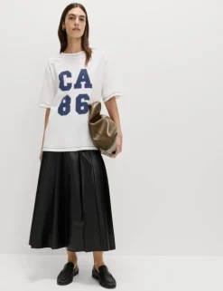 Pure Cotton Slogan Oversized T-Shirt
