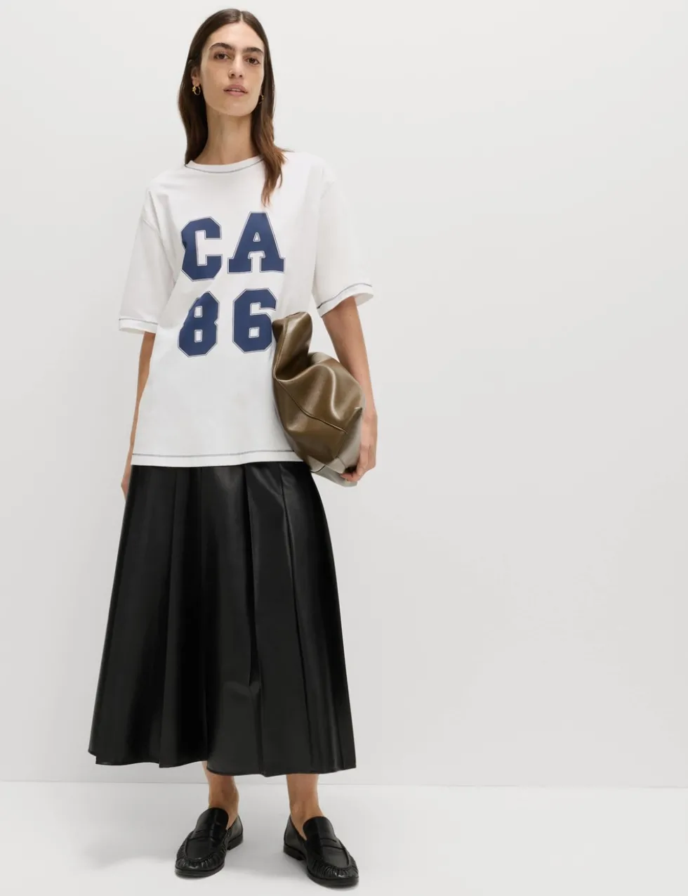 Pure Cotton Slogan Oversized T-Shirt