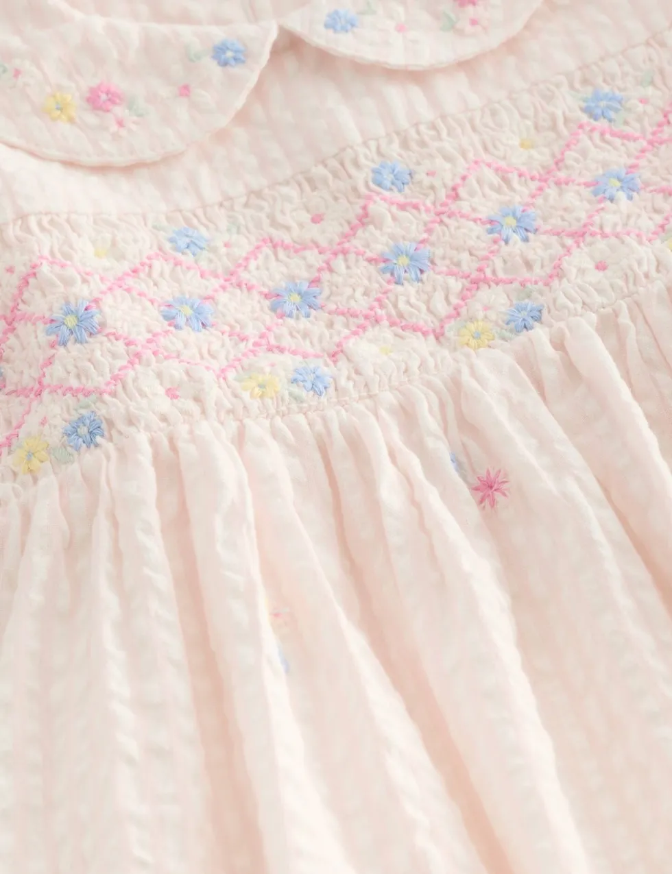 Pure Cotton Smock Dress with Knickers (0-3 Yrs)