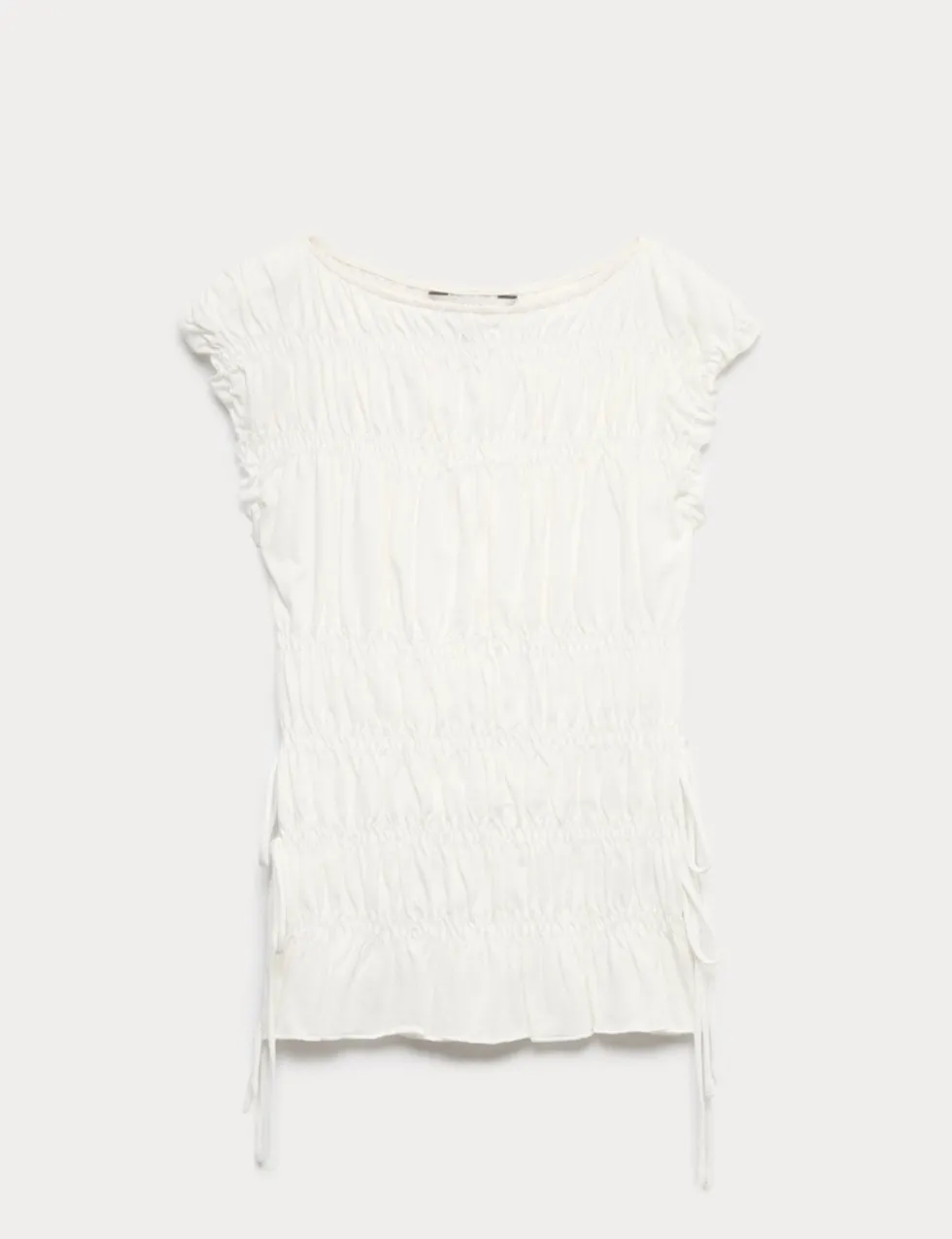 Pure Cotton Smocked Detail Top