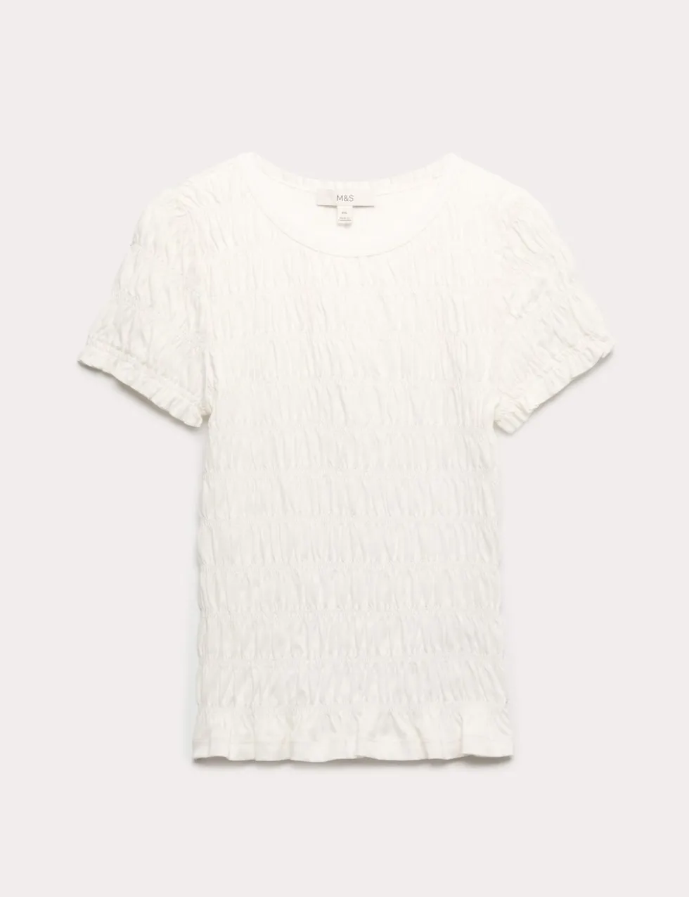 Pure Cotton Smocked Detail Top