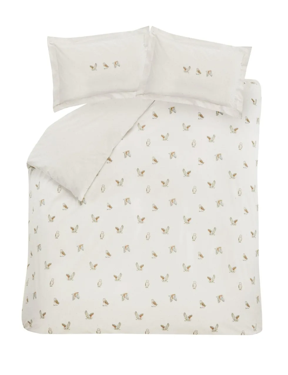 Pure Cotton Snowy Owls Bedding Set