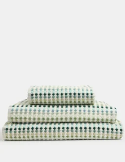 Pure Cotton Spotty Striped Towel