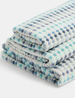 Pure Cotton Spotty Striped Towel