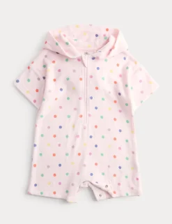 Pure Cotton Spotty Towelling All in One (0-3 Yrs)