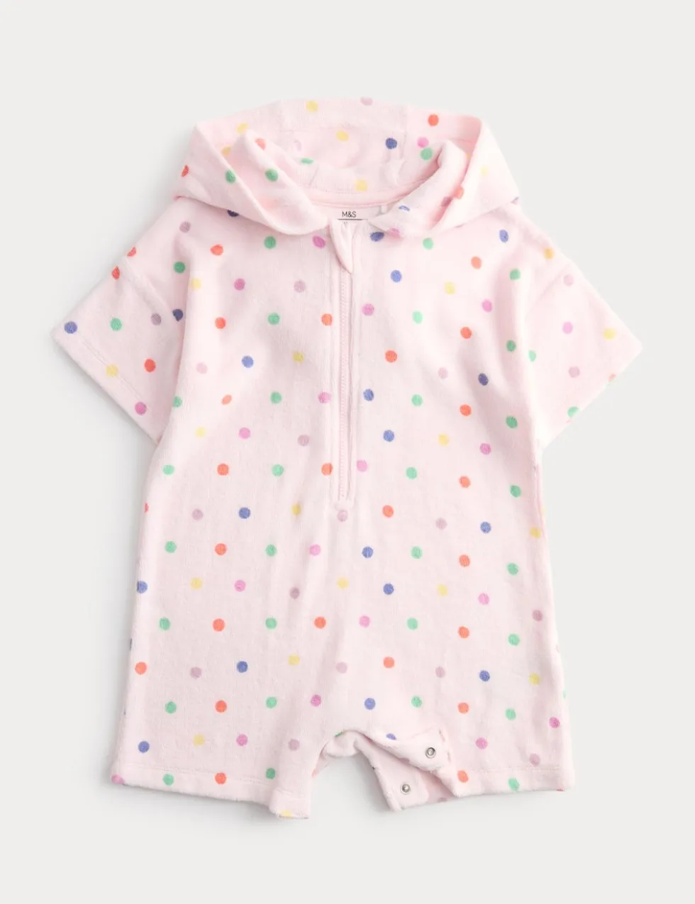 Pure Cotton Spotty Towelling All in One (0-3 Yrs)
