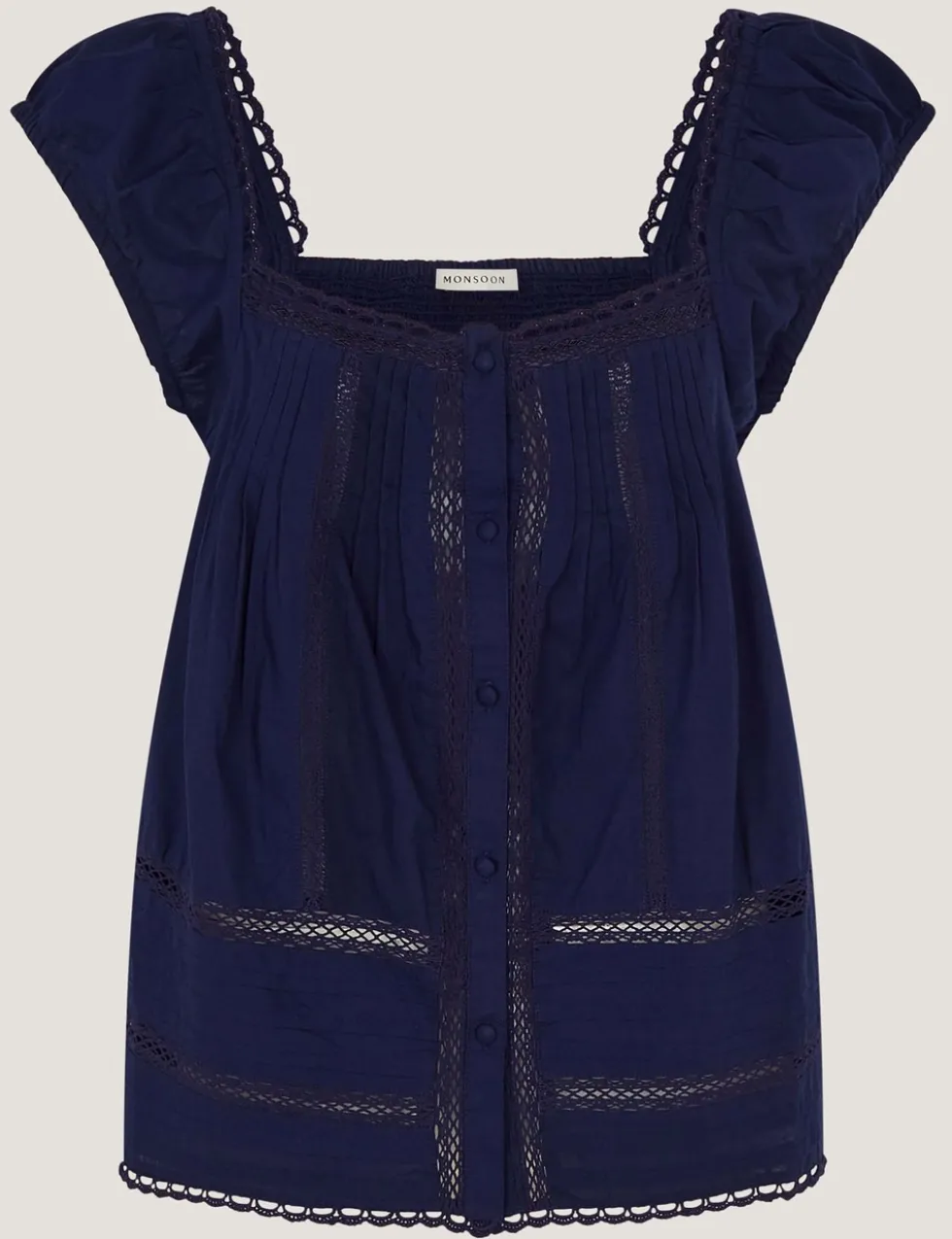 Pure Cotton Square Neck Blouse