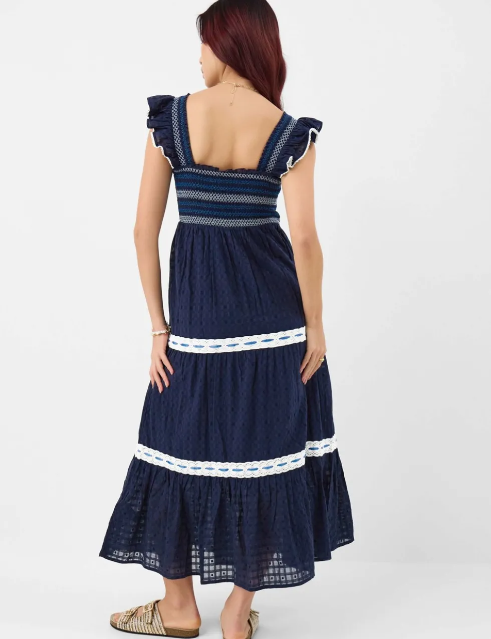 Pure Cotton Square Neck Maxi Beach Dress