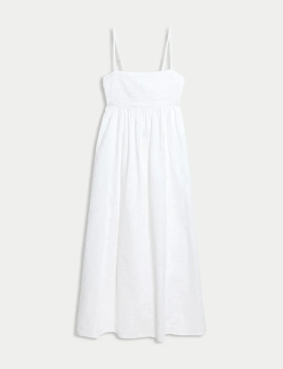 Pure Cotton Square Neck Maxi Beach Dress