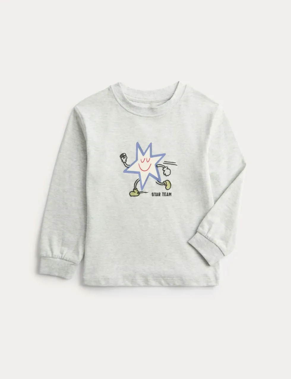 Pure Cotton Star Graphic Long Sleeve Top (2-8 Yrs)