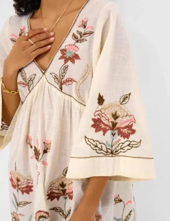 Pure Cotton Statement Embellished Kaftan