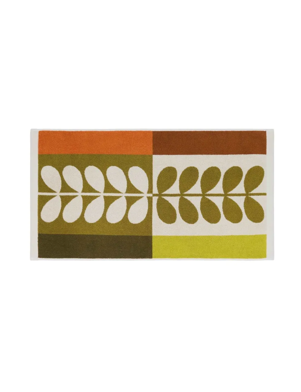 Pure Cotton Stem Check Bath Mat