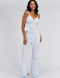 Pure Cotton Strappy Striped Pyjamas in a Bag