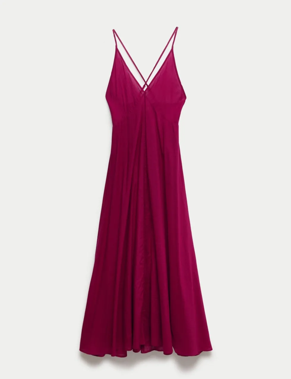 Pure Cotton Strappy V-Neck Maxi Beach Dress