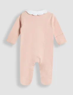Pure Cotton Strawberry Collared Sleepsuit (0-12 Mths)