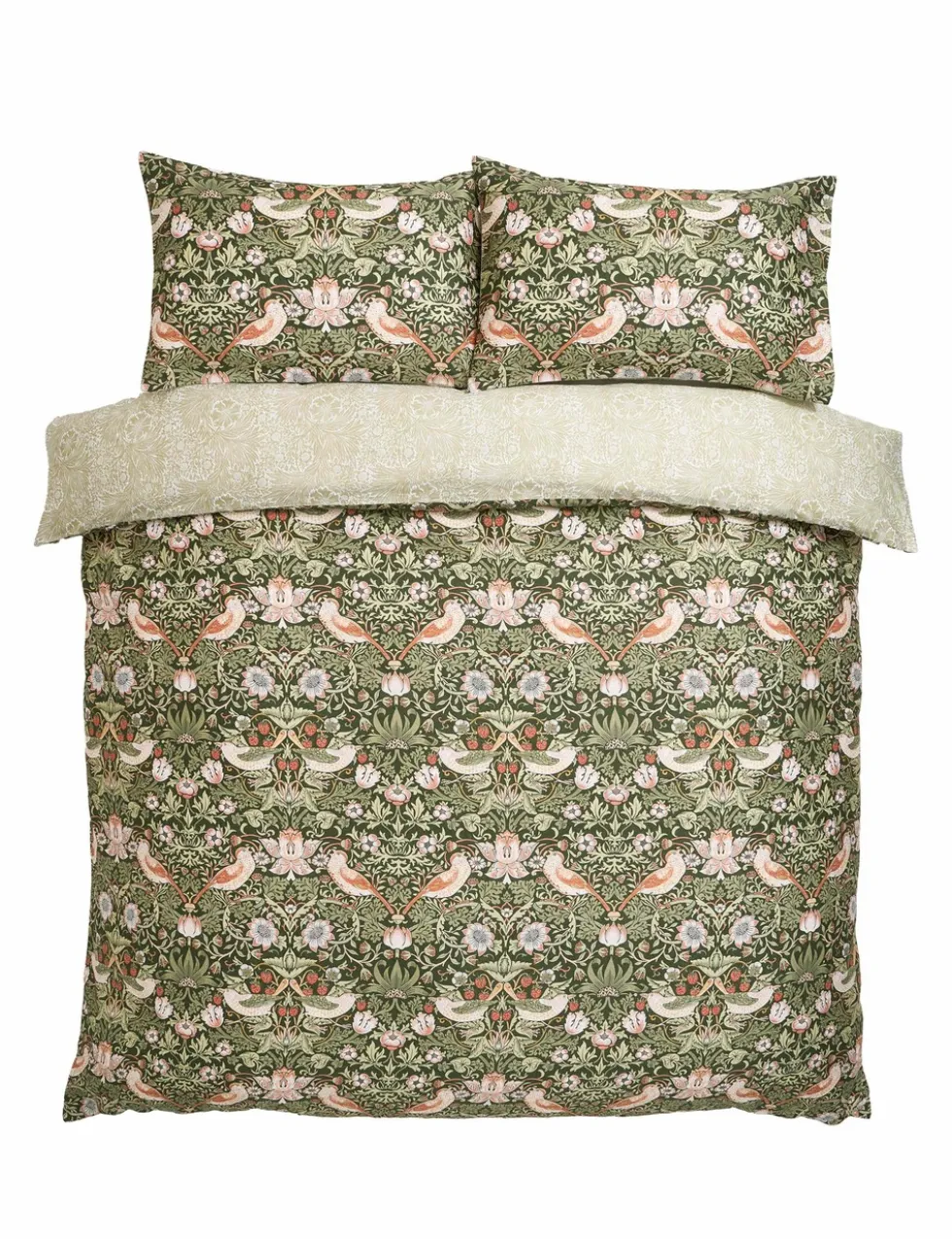 Pure Cotton Strawberry Thief Bedding Set