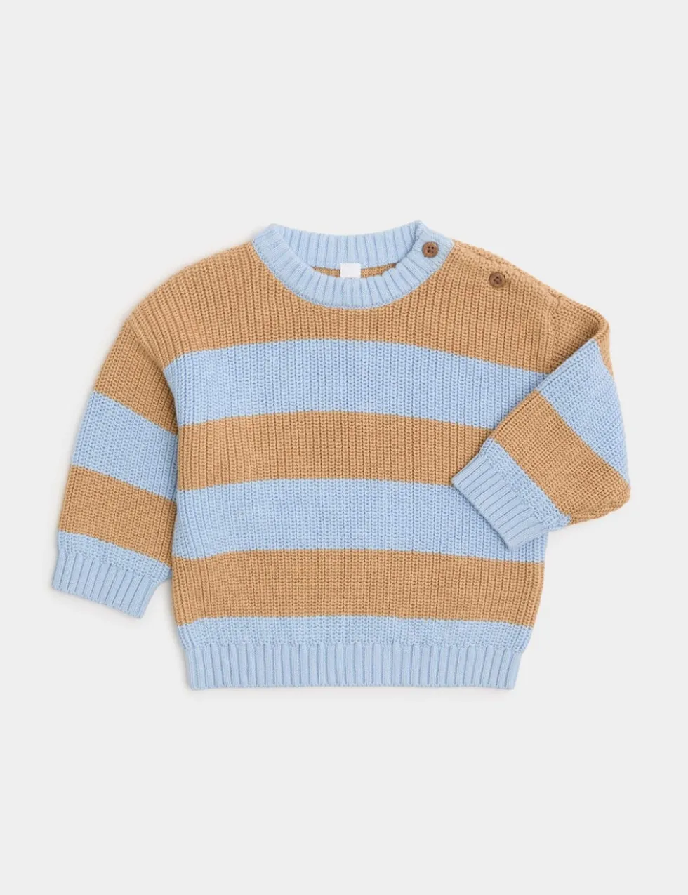Pure Cotton Stripe Knitted Jumper (0-3 Yrs)