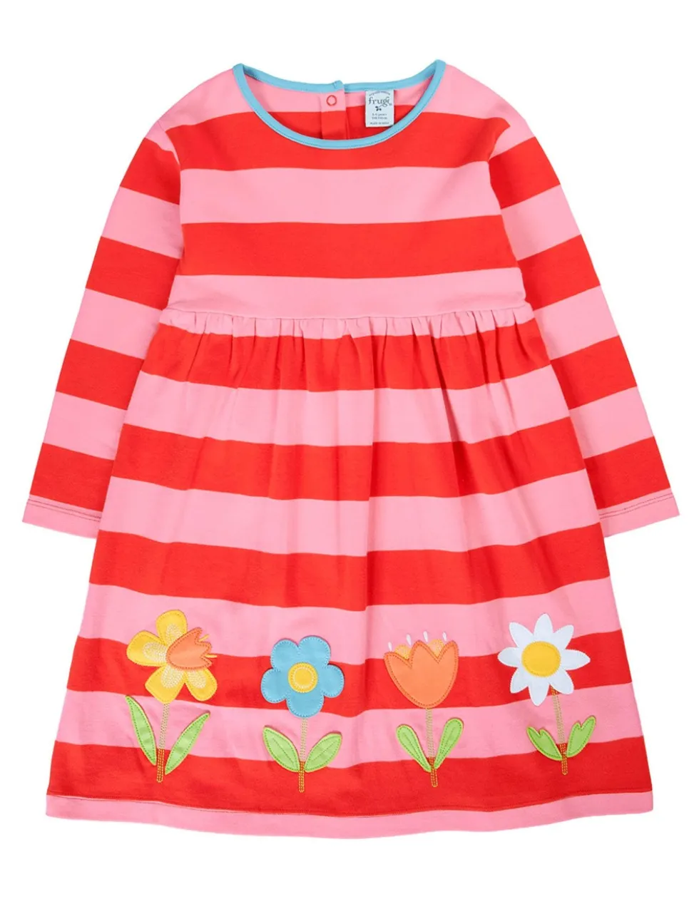 Pure Cotton Striped Appliqué Dress (1-10 Yrs)