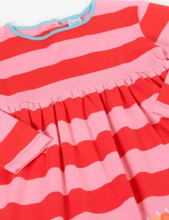 Pure Cotton Striped Appliqué Dress (1-10 Yrs)