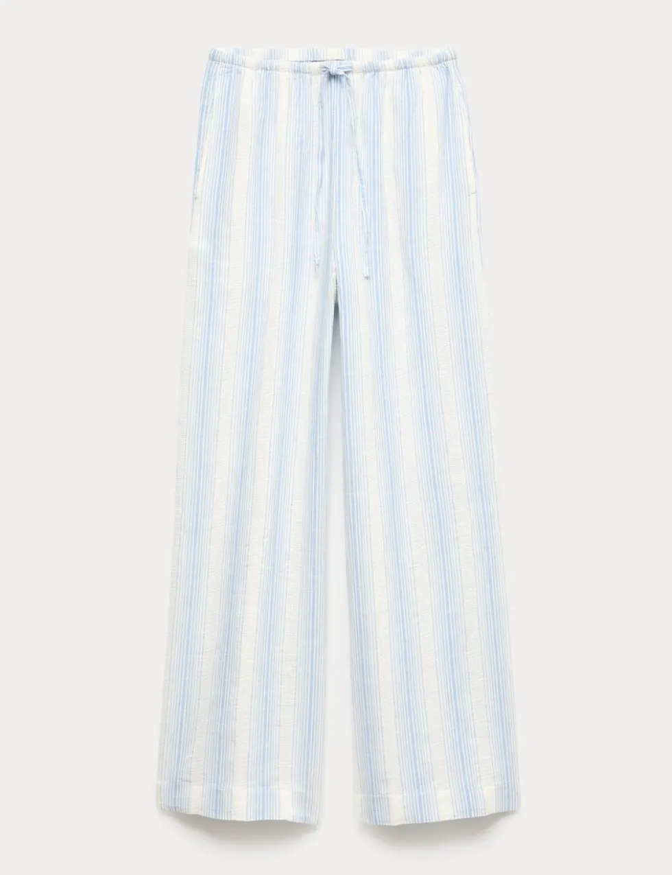 Pure Cotton Striped Beach Trousers