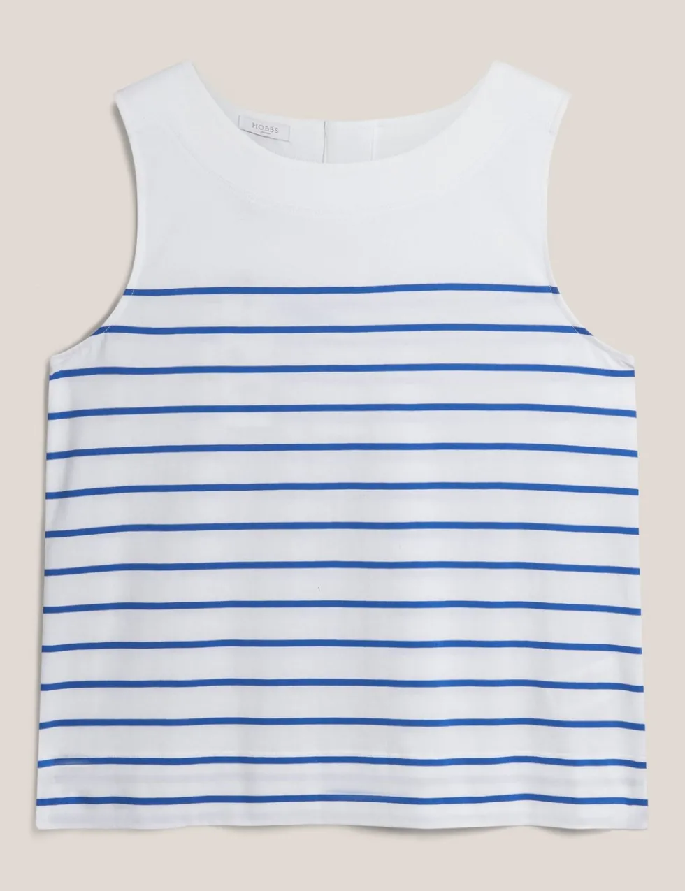 Pure Cotton Striped Button Detail Top