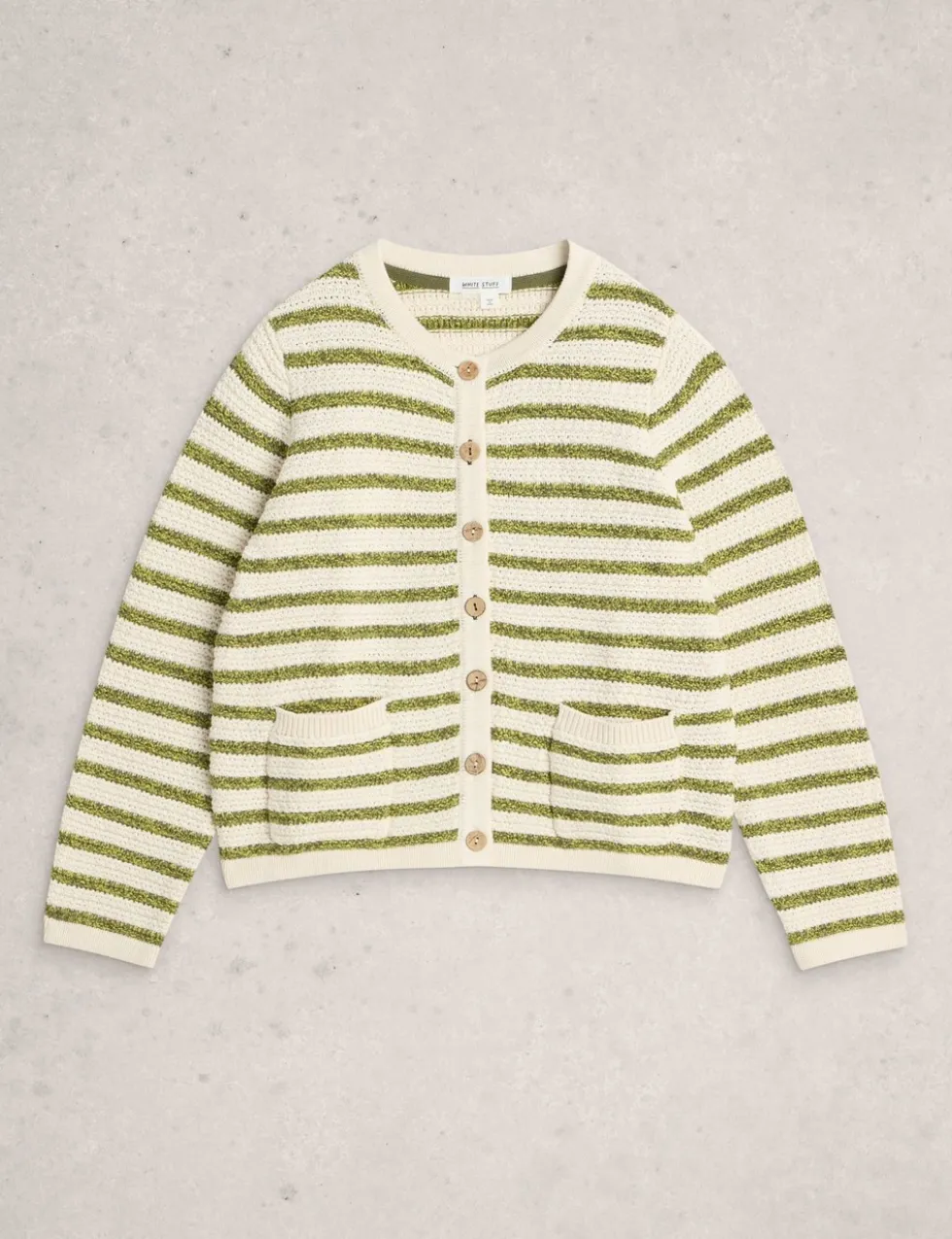 Pure Cotton Striped Cardigan