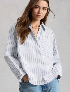 Pure Cotton Striped Collared Shirt