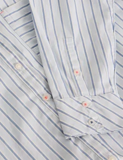 Pure Cotton Striped Collared Shirt