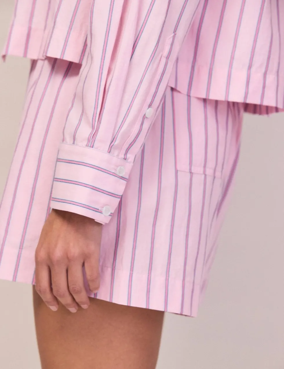 Pure Cotton Striped Collared Shirt