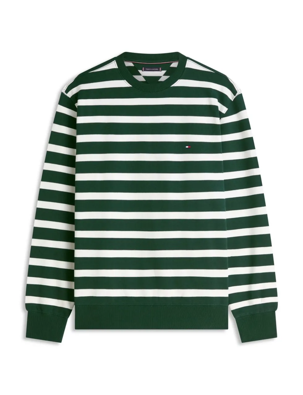 Pure Cotton Striped Crew Neck Sweatshirt