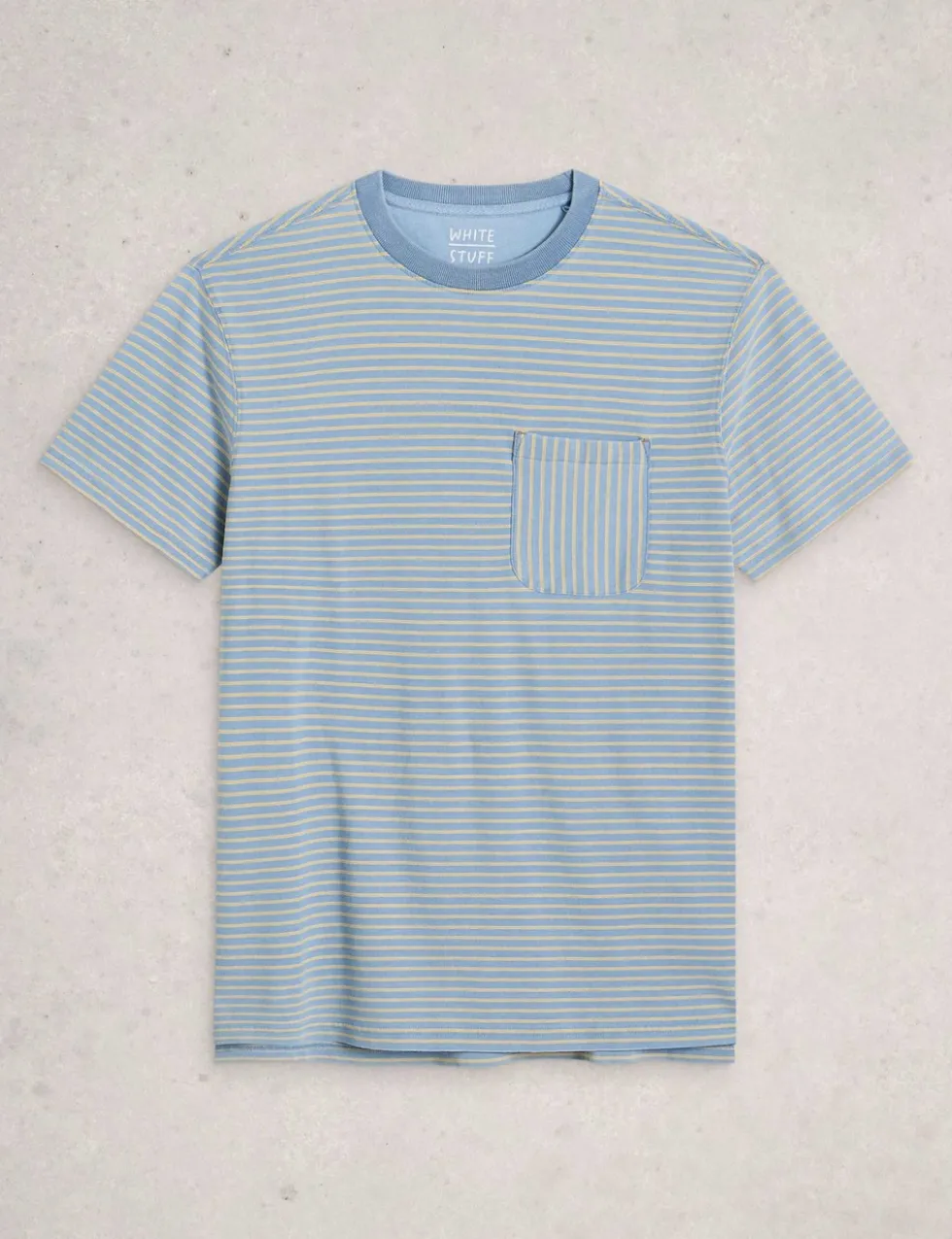 Pure Cotton Striped Crew Neck T-Shirt