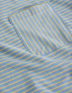 Pure Cotton Striped Crew Neck T-Shirt
