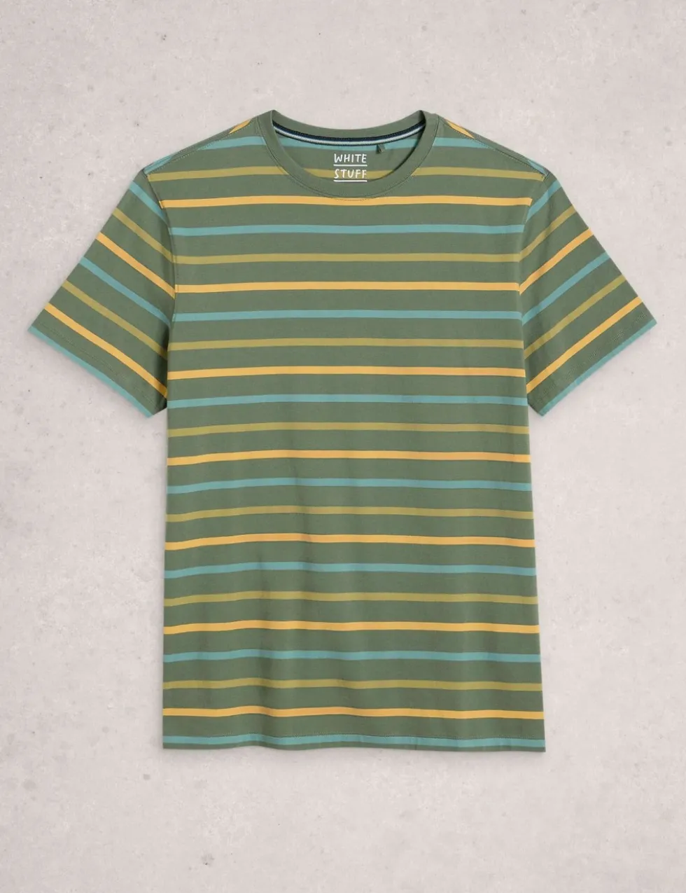 Pure Cotton Striped Crew Neck T-Shirt