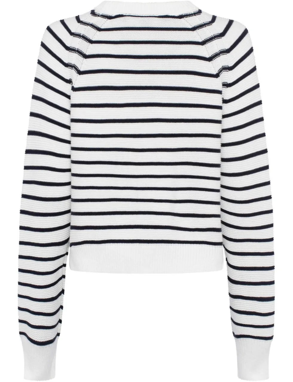 Pure Cotton Striped Crew Neck Jumper