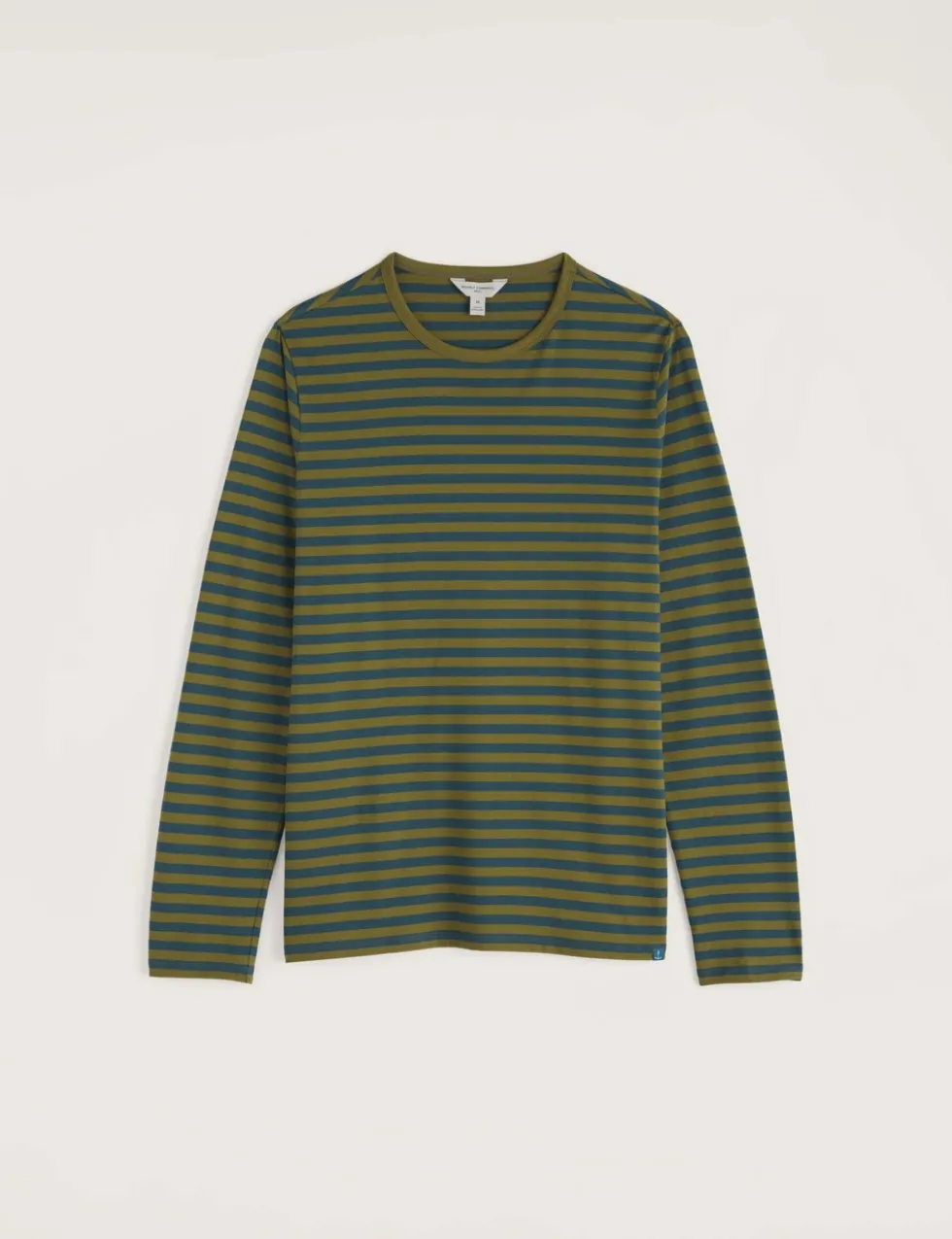 Pure Cotton Striped Crew Neck Top