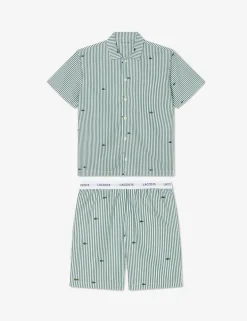 Pure Cotton Striped Crocodile Pyjama Set