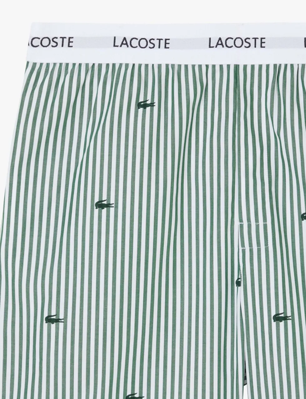 Pure Cotton Striped Crocodile Pyjama Set