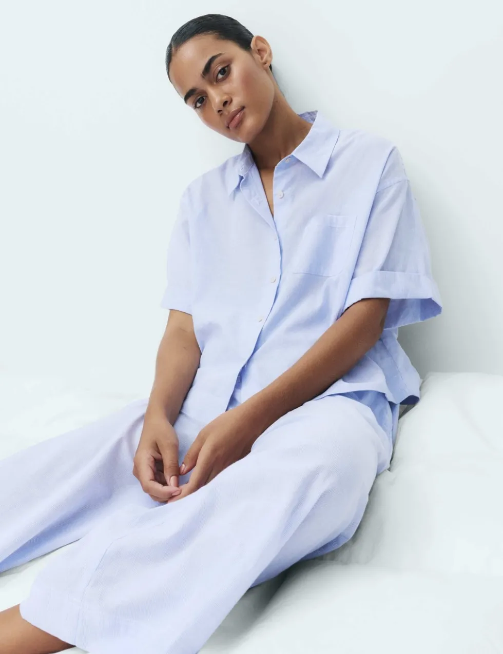 Pure Cotton Striped Cropped Pyjama Bottoms