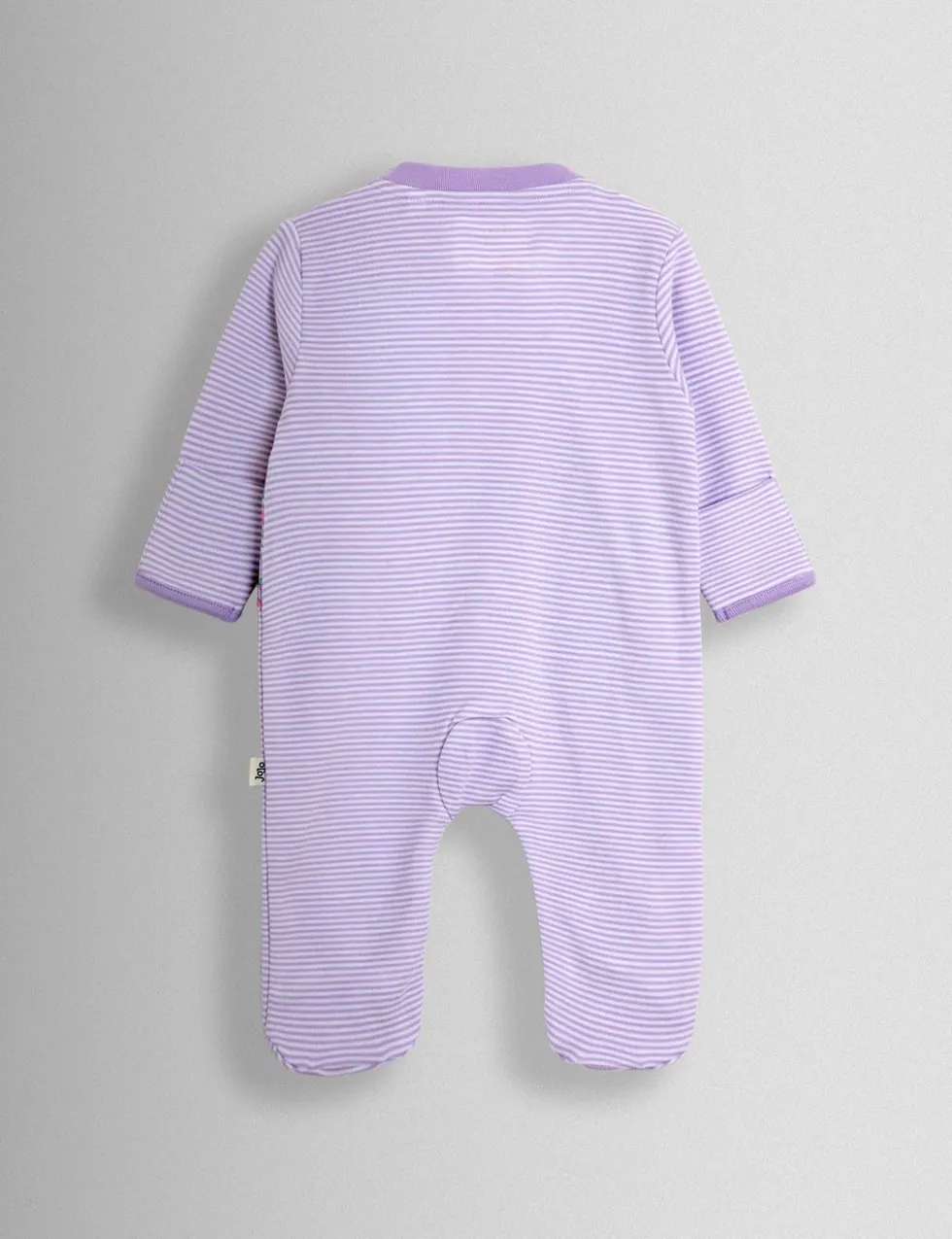 Pure Cotton Striped Dinosaur Sleepsuit (7lbs-18 Mths)
