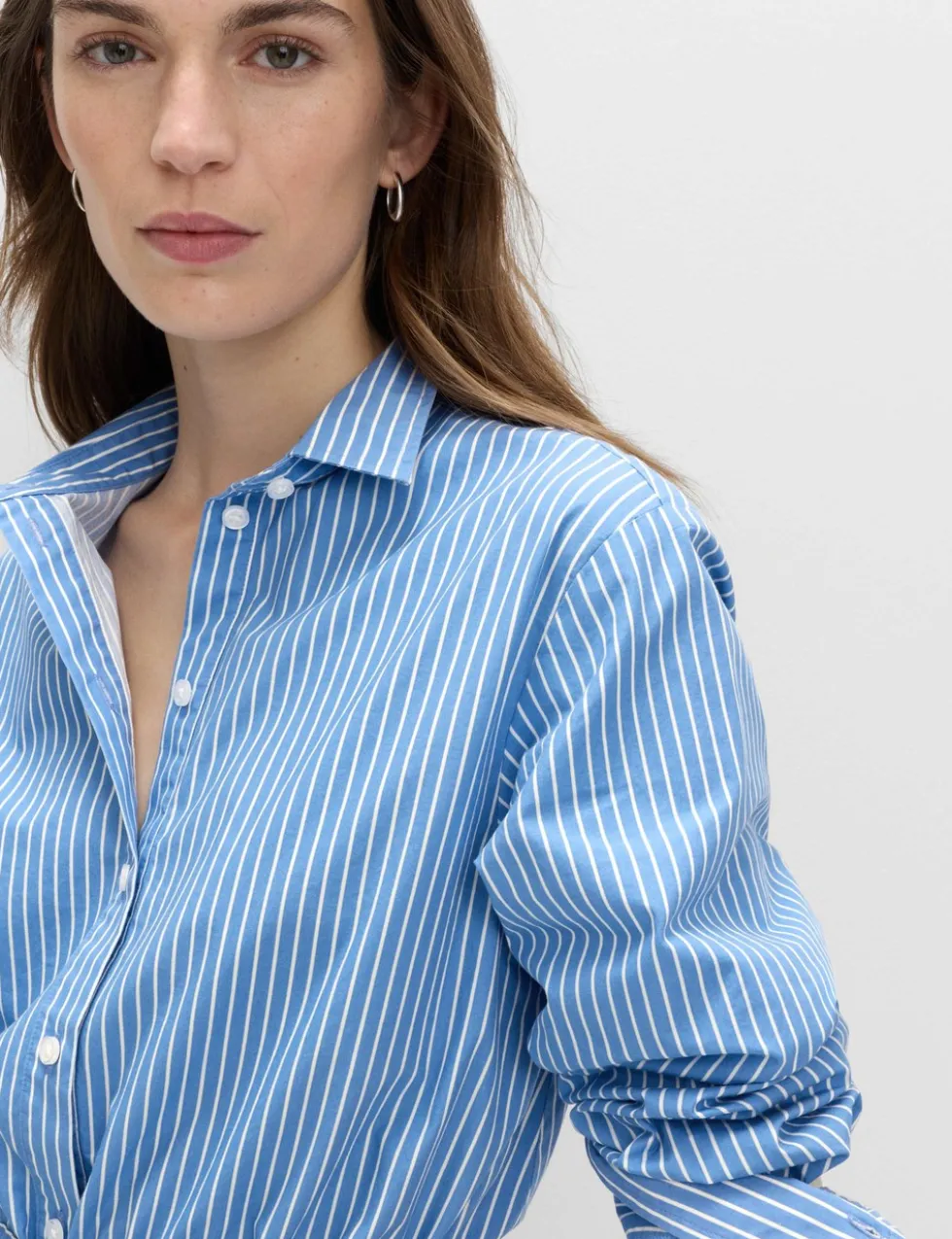 Pure Cotton Striped Drawstring Shirt